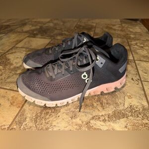 On Running Women's Athletic Shoes in Black and Pink